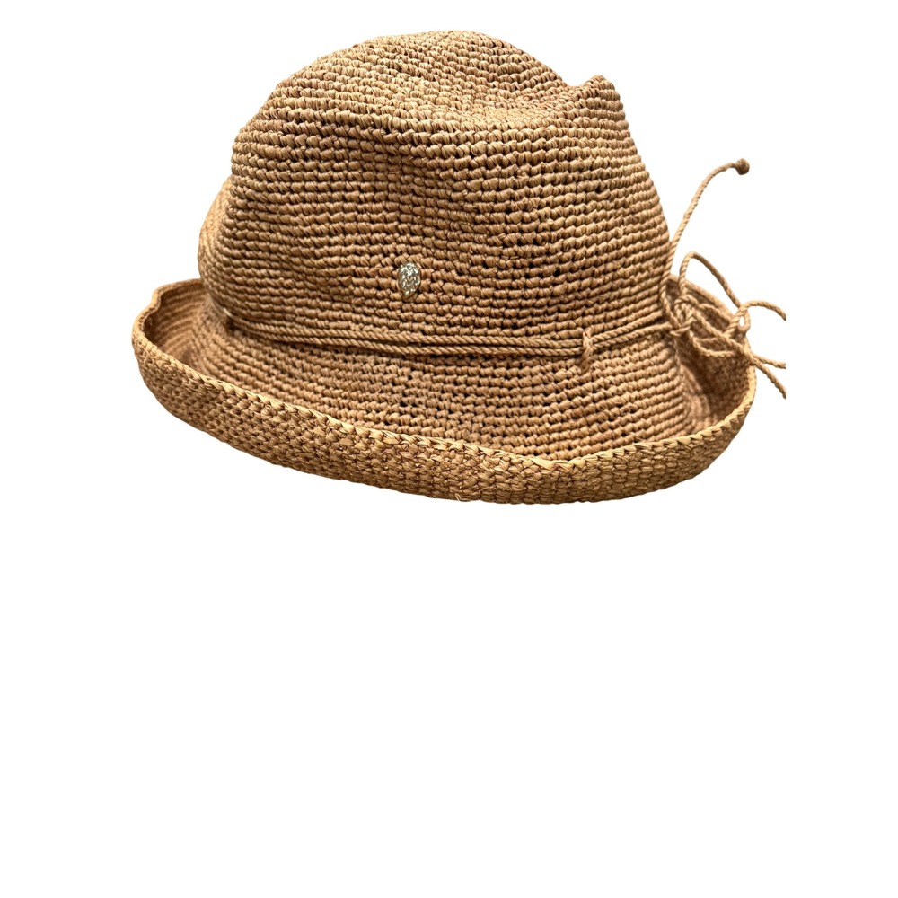 Helen Kaminski Raffia Sun Hat Womens OS Tan Cloche Summer Beach Boho
